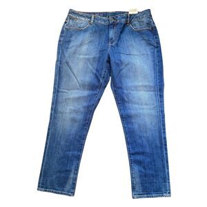 Talbots Signature Women's Plus Size 16 W Ankle Denim Jeans‎ Blue NWT